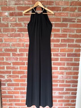 Calvin Klein Black Halter-Neck Maxi Dress
